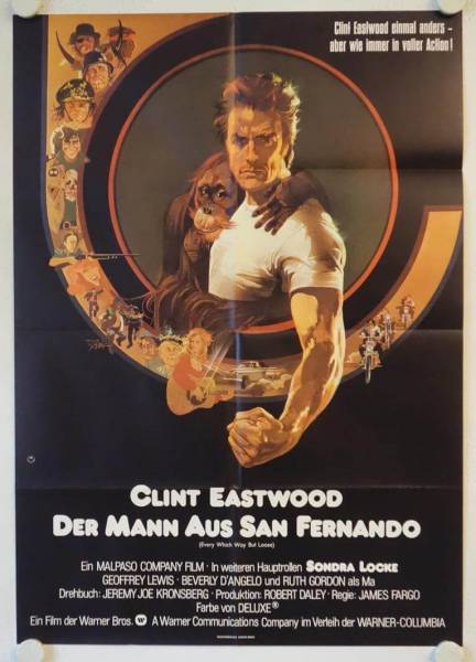 Every which way but loose original release german movie poster